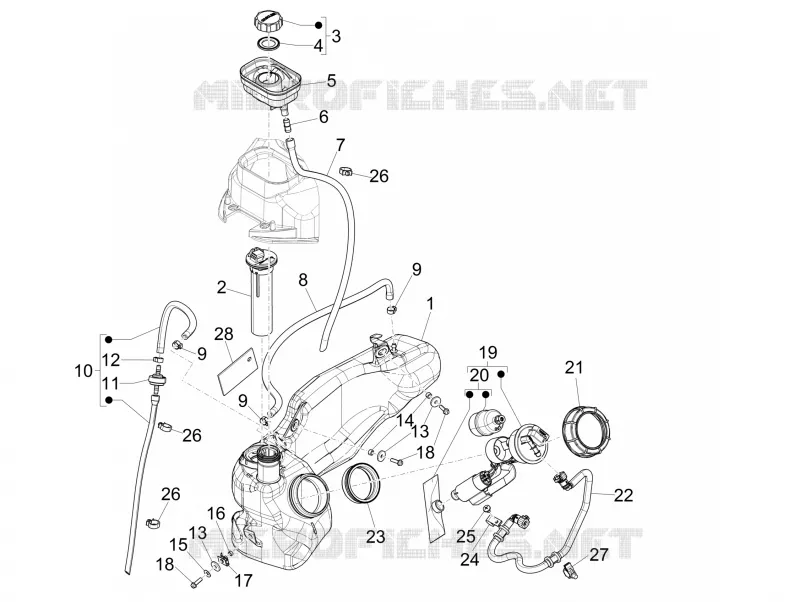 Reservoir carburant PIAGGIO PIAGGIO-SCOOTER 125 LIBERTY 2016  Liberty iGet 4T 3V ie ABS