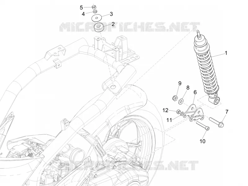 Suspension arrière - Amortisseur/s PIAGGIO PIAGGIO-SCOOTER 125 LIBERTY 2015  Liberty iGet 4T 3V ie ABS