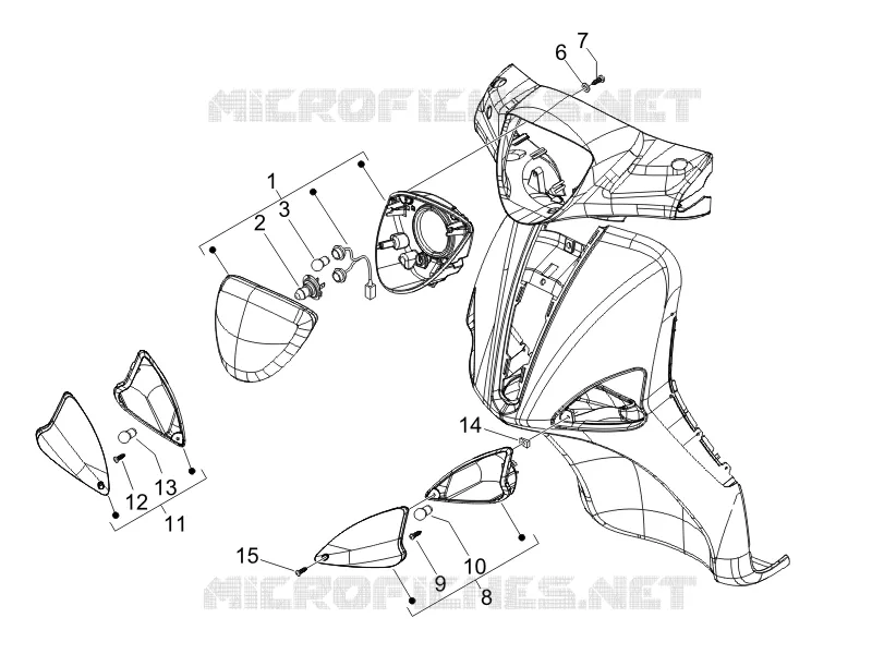 Eclairages avant - Clignotants PIAGGIO PIAGGIO-SCOOTER 200 LIBERTY 2006  Liberty 4T E3