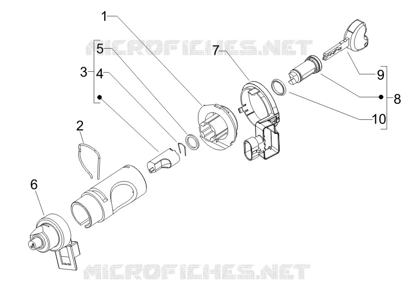 Serrures PIAGGIO PIAGGIO-SCOOTER 200 LIBERTY 2006  Liberty 4T Sport E3