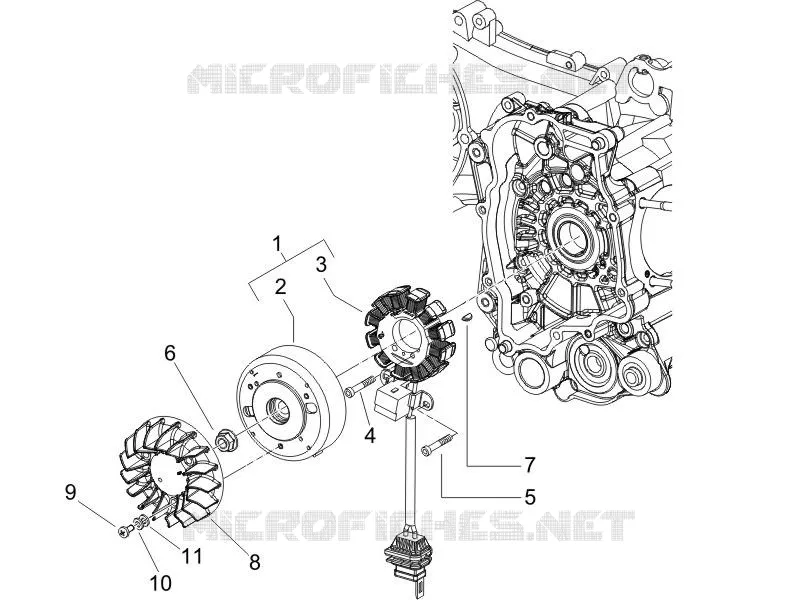 Volant magnetique PIAGGIO PIAGGIO-SCOOTER 200 LIBERTY 2006  Liberty 4T Sport E3