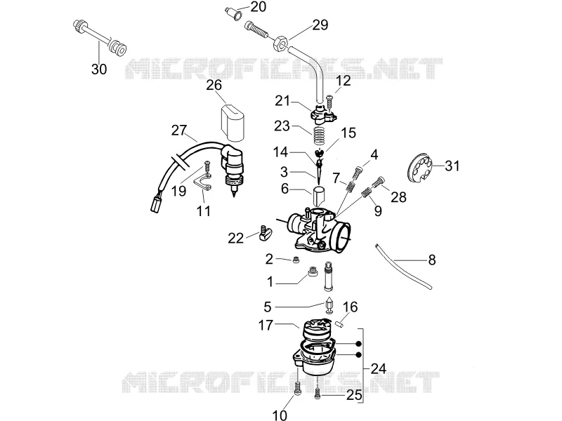 Composants de carburateur PIAGGIO PIAGGIO-SCOOTER 50 LIBERTY 2007  Liberty 2T