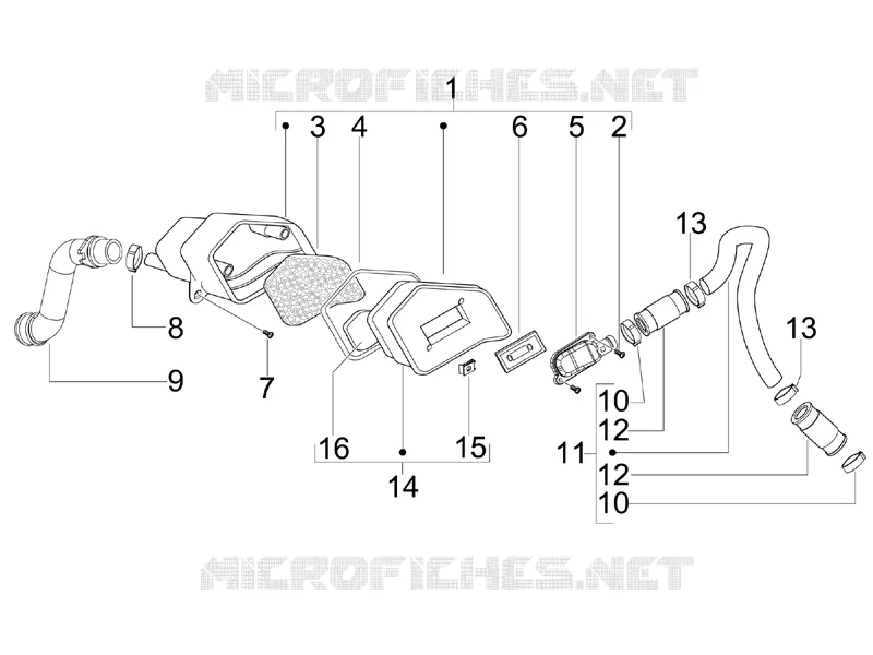 BOITE AIR SECONDAIRE PIAGGIO PIAGGIO-SCOOTER 50 LIBERTY 2009  Liberty 2T MOC