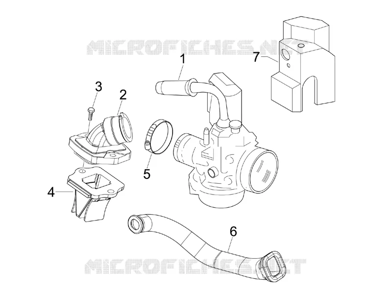 Carburateur complet - Raccord d'admission PIAGGIO PIAGGIO-SCOOTER 50 LIBERTY 2012  Liberty 2T MOC