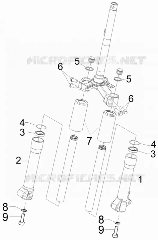 Composants de la fourche (Wuxi Top) PIAGGIO PIAGGIO-SCOOTER 50 LIBERTY 2012  Liberty 2T MOC