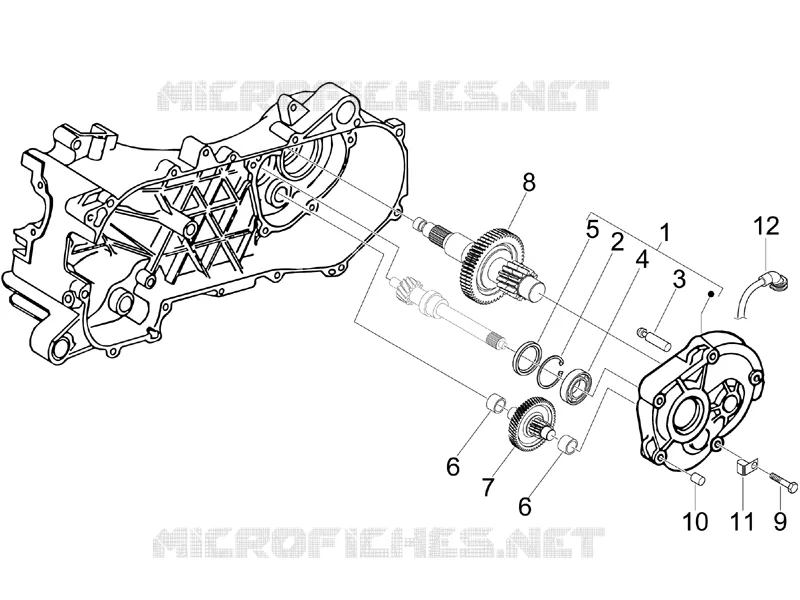 Ensemble réducteur PIAGGIO PIAGGIO-SCOOTER 50 LIBERTY 2009  Liberty 2T MOC