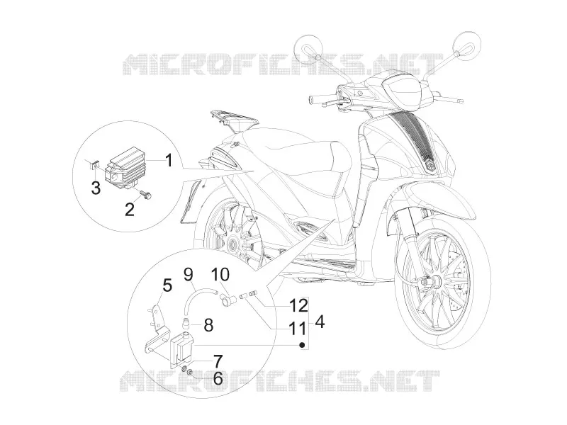Régulateurs de tension - Centrales electroniques - Bobine H.T. PIAGGIO PIAGGIO-SCOOTER 50 LIBERTY 2012  Liberty 2T MOC