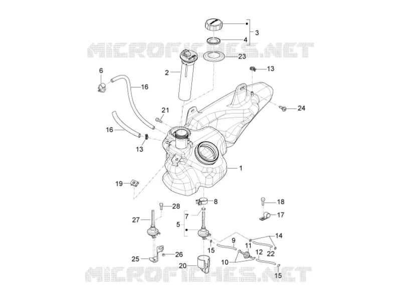 Réservoir carburant PIAGGIO PIAGGIO-SCOOTER 50 LIBERTY 2012  Liberty 2T MOC