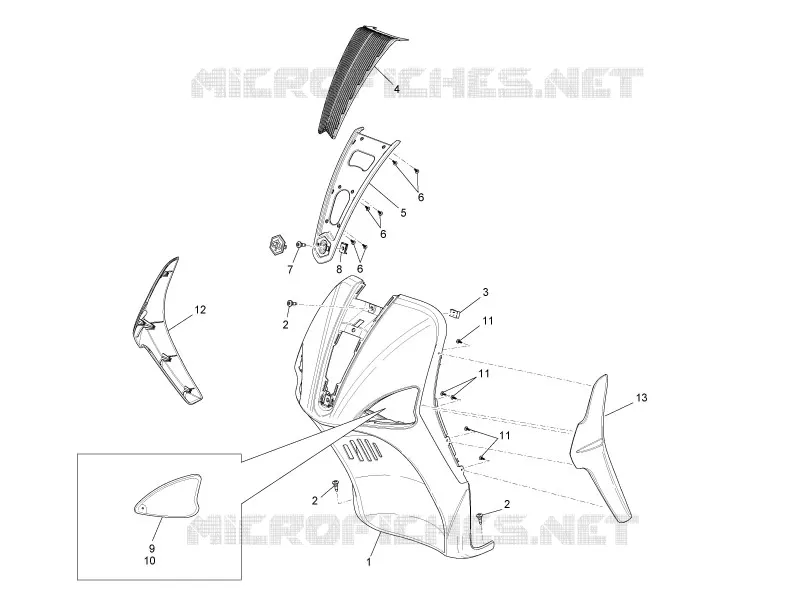Tablier avant PIAGGIO PIAGGIO-SCOOTER 50 LIBERTY 2012  Liberty 2T MOC