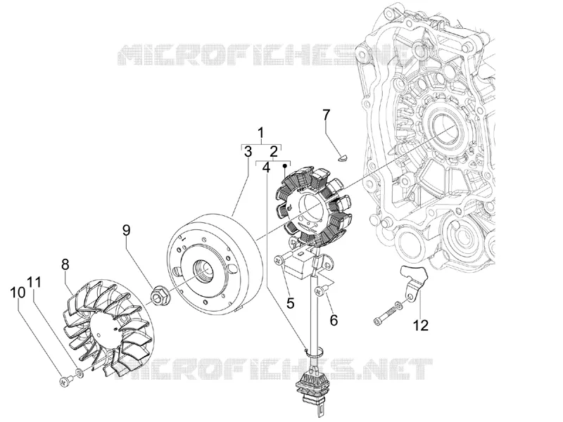 Volant magnetique PIAGGIO PIAGGIO-SCOOTER 50 LIBERTY 2009  Liberty 2T MOC