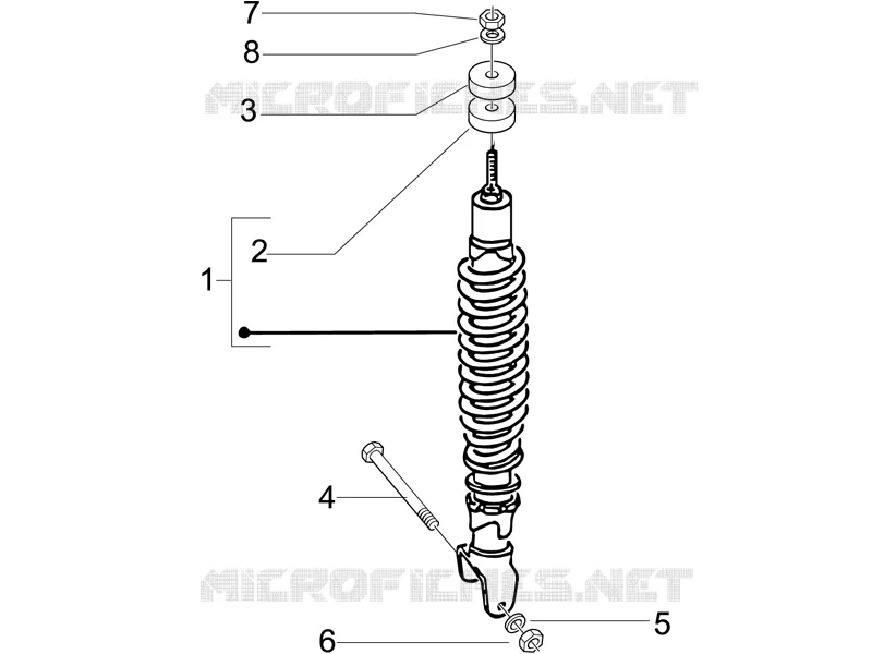 Suspension arrière - Amortisseur/s PIAGGIO PIAGGIO-SCOOTER 50 LIBERTY 2006  Liberty 2T Sport