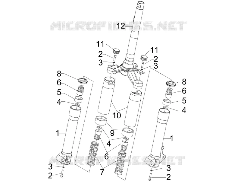 Composants de la fourche (MVP) PIAGGIO PIAGGIO-SCOOTER 50 LIBERTY 2006  Liberty 4T
