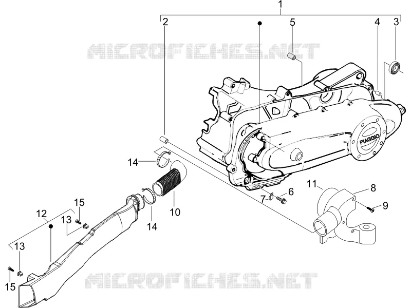 Couvercle carter - Refoidissement carter PIAGGIO PIAGGIO-SCOOTER 50 LIBERTY 2006  Liberty 4T