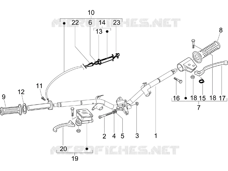 Guidon - Maître cylindre PIAGGIO PIAGGIO-SCOOTER 50 LIBERTY 2008  Liberty 4T