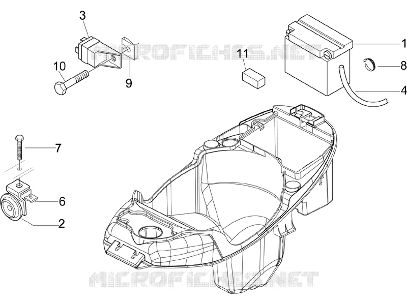 Relais - Batterie - Avertisseur sonore PIAGGIO PIAGGIO-SCOOTER 50 LIBERTY 2006  Liberty 4T