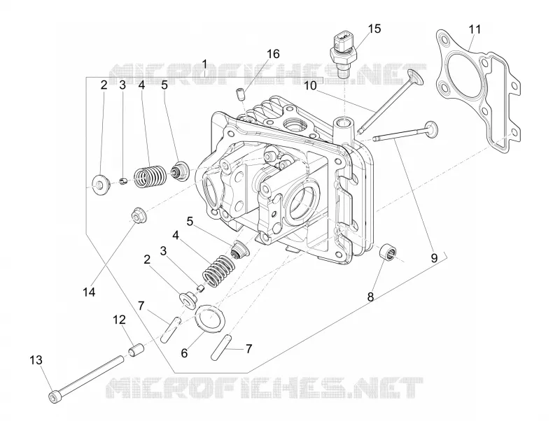 Ensemble culasse - Soupape PIAGGIO PIAGGIO-SCOOTER 50 LIBERTY 2020  Liberty 4T 3V