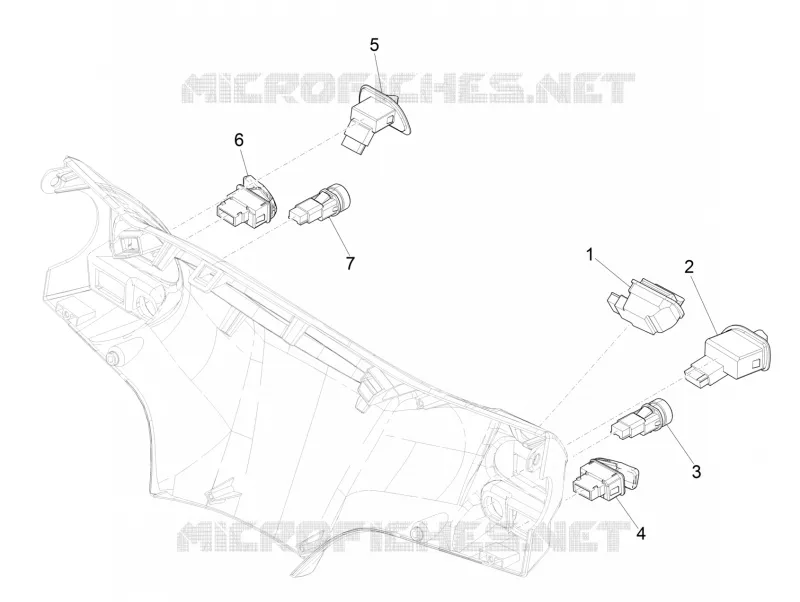 Inverseurs - Commutateurs - Boutons - Interrupteurs PIAGGIO PIAGGIO-SCOOTER 50 LIBERTY 2021  Liberty 4T 3V