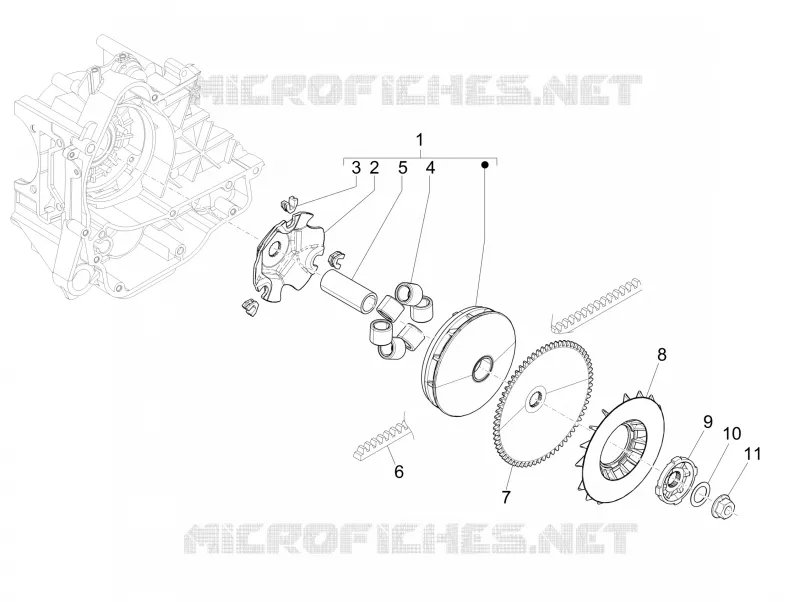 Poulie motrice PIAGGIO PIAGGIO-SCOOTER 50 LIBERTY 2023  Liberty 4T 3V