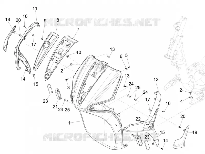 Tablier avant PIAGGIO PIAGGIO-SCOOTER 50 LIBERTY 2022  Liberty 4T 3V