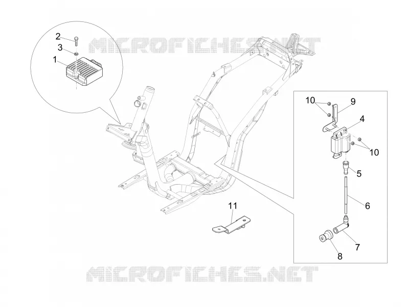 Régulateurs de tension - Centrales electroniques - Bobine H.T. PIAGGIO PIAGGIO-SCOOTER 50 LIBERTY 2010  Liberty 4T Delivery
