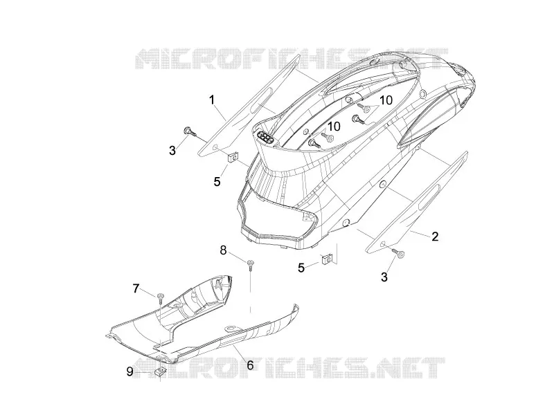 Couvertures laterales - Spoiler PIAGGIO PIAGGIO-SCOOTER 50 LIBERTY 2009  Liberty 4T Delivery TNT