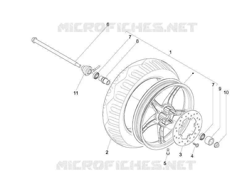 Roue avant PIAGGIO PIAGGIO-SCOOTER 50 LIBERTY 2009  Liberty 4T Delivery TNT