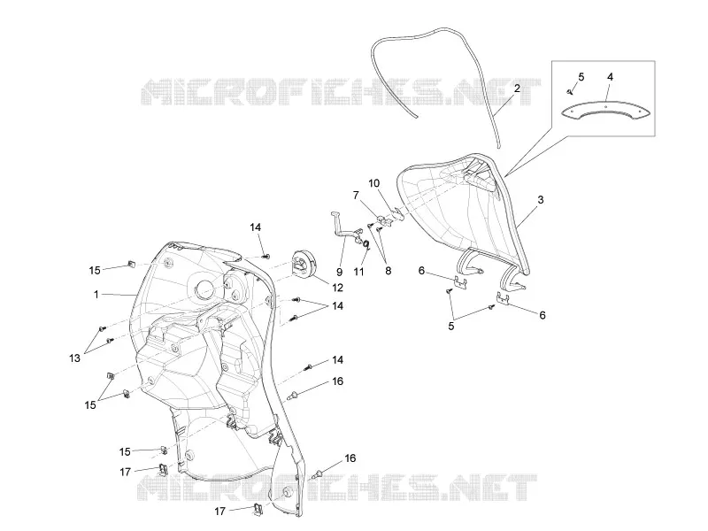 Coffre avant - Contre-tablier PIAGGIO PIAGGIO-SCOOTER 50 LIBERTY 2012  Liberty 4T Delivery