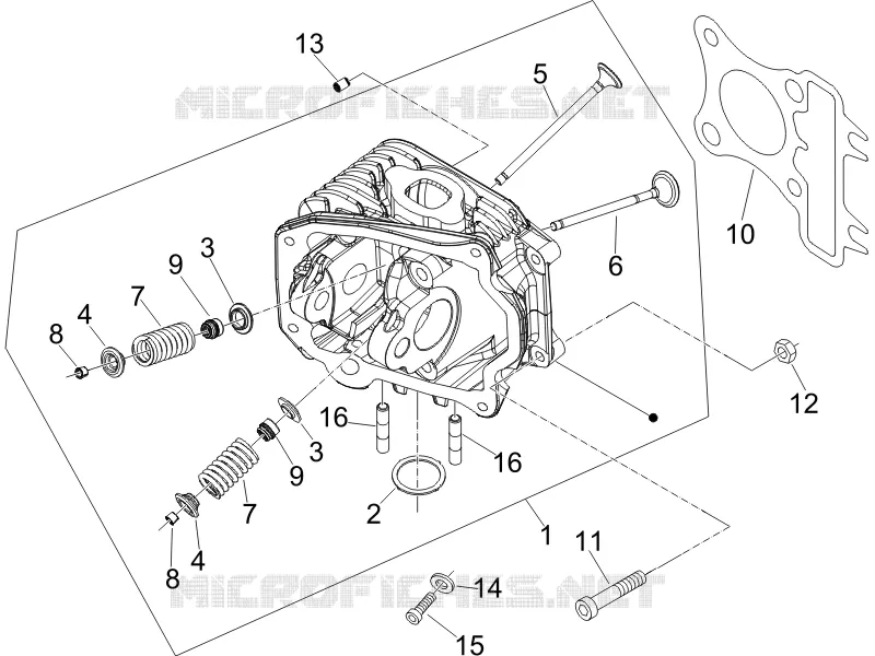 Ensemble culasse - Soupape PIAGGIO PIAGGIO-SCOOTER 50 LIBERTY 2014  Liberty 4T MOC