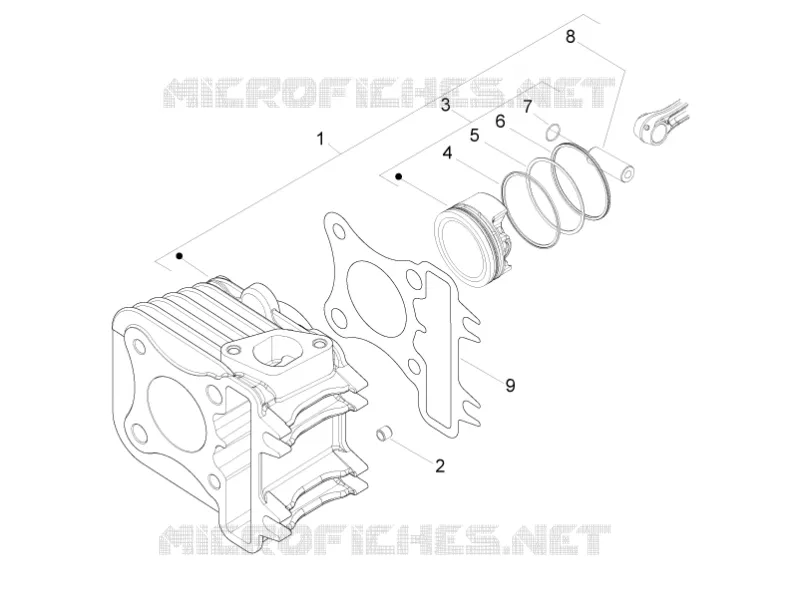 Groupe cylindre-piston-axe PIAGGIO PIAGGIO-SCOOTER 50 LIBERTY 2012  Liberty 4T Delivery