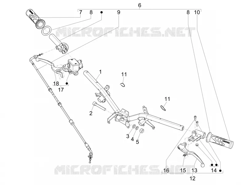 Guidon - Maître cylindre PIAGGIO PIAGGIO-SCOOTER 50 LIBERTY 2011  Liberty 4T MOC