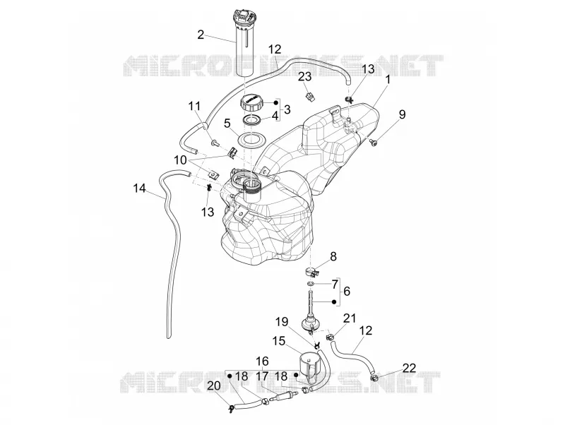Réservoir carburant PIAGGIO PIAGGIO-SCOOTER 50 LIBERTY 2009  Liberty 4T MOC