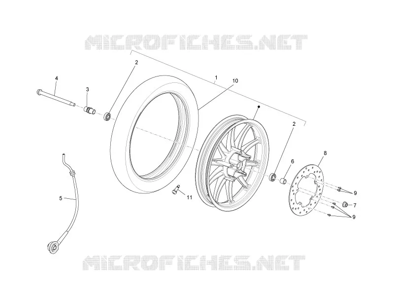 Roue avant PIAGGIO PIAGGIO-SCOOTER 50 LIBERTY 2016  Liberty 4T MOC