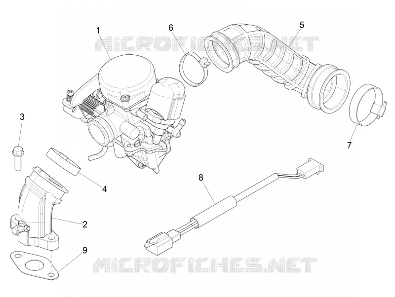 Carburateur complet - Raccord d'admission PIAGGIO PIAGGIO-SCOOTER 50 LIBERTY 2012  Liberty 4T PTT (B-NL)