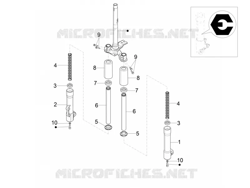 Composants de la fourche (Escorts) PIAGGIO PIAGGIO-SCOOTER 50 LIBERTY 2013  Liberty 4T Delivery