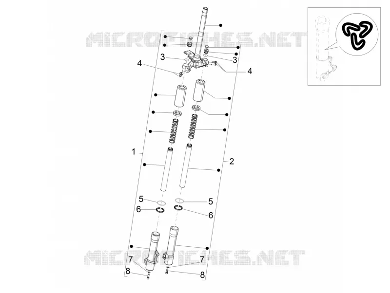 Composants de la fourche (Wuxi Top) PIAGGIO PIAGGIO-SCOOTER 50 LIBERTY 2012  Liberty 4T PTT (B-NL)