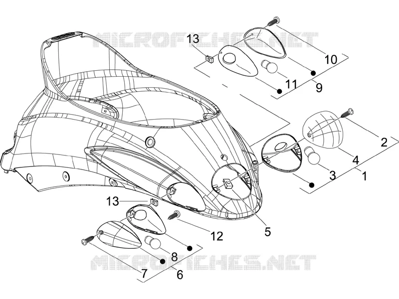 Eclairages arrière - Clignotants PIAGGIO PIAGGIO-SCOOTER 50 LIBERTY 2010  Liberty 4T PTT (B-NL)