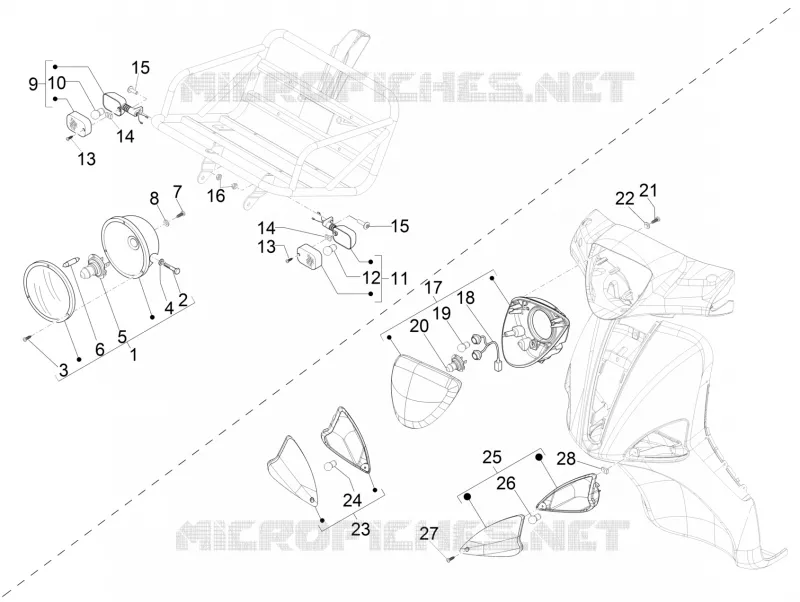 Eclairages avant - Clignotants PIAGGIO PIAGGIO-SCOOTER 50 LIBERTY 2007  Liberty 4T PTT (B-NL)