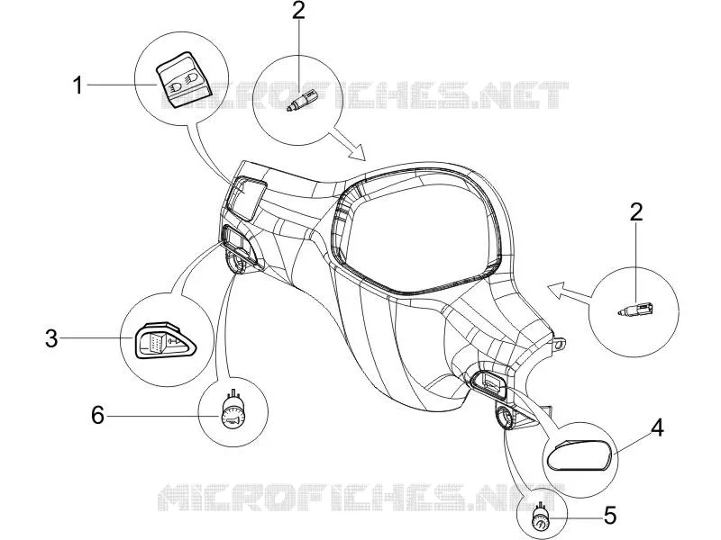 Inverseurs - Commutateurs - Boutons - Interrupteurs PIAGGIO PIAGGIO-SCOOTER 50 LIBERTY 2007  Liberty 4T PTT (B-NL)
