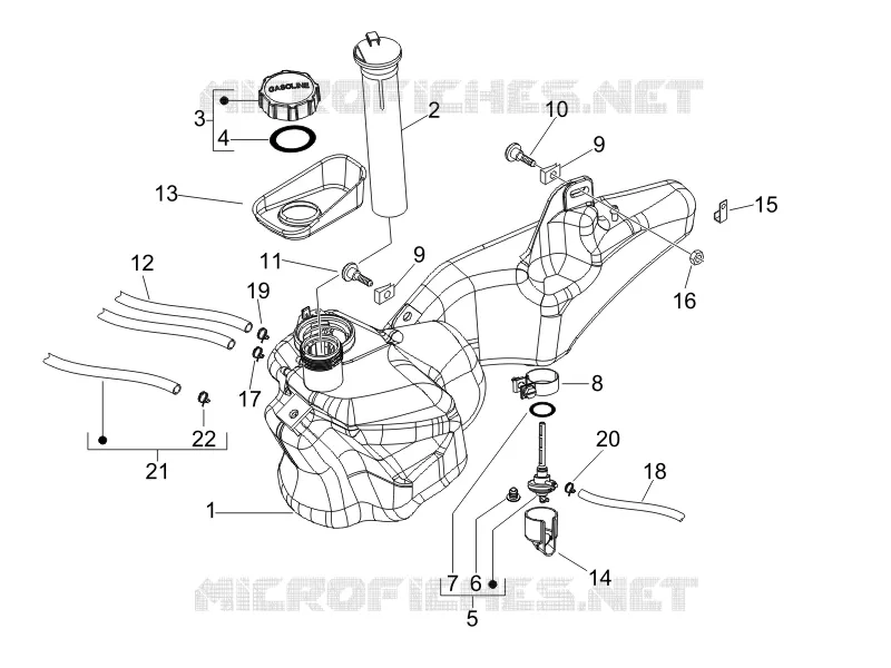 Réservoir carburant PIAGGIO PIAGGIO-SCOOTER 50 LIBERTY 2013  Liberty 4T Delivery