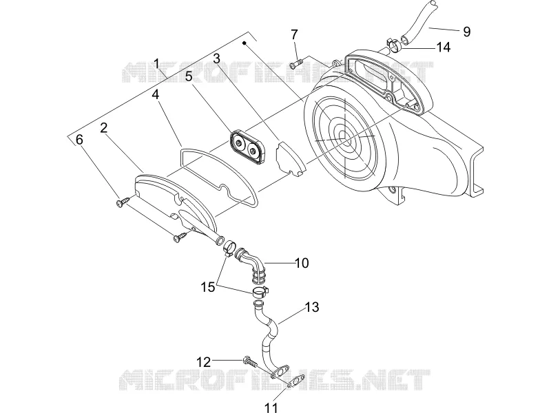 BOITE AIR SECONDAIRE PIAGGIO PIAGGIO-SCOOTER 50 LIBERTY 2015  Liberty 4T PTT (D)