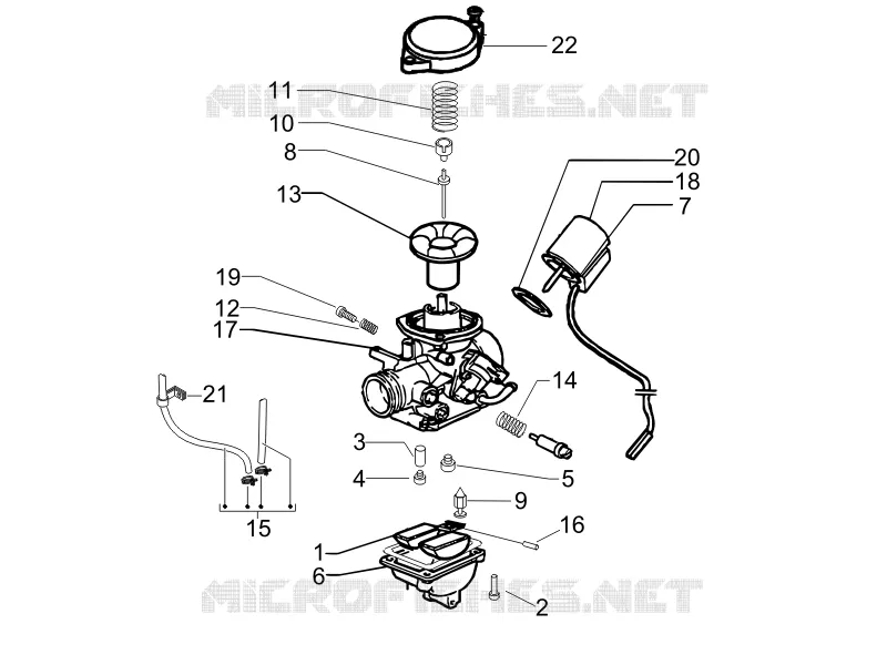 Composants de carburateur PIAGGIO PIAGGIO-SCOOTER 50 LIBERTY 2007  Liberty 4T PTT (D)