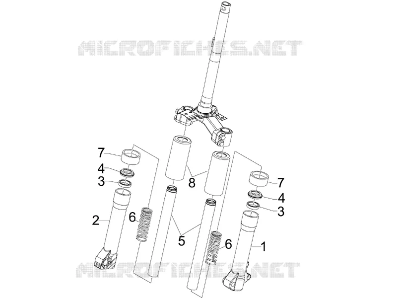 Composants de la fourche (Escorts) PIAGGIO PIAGGIO-SCOOTER 50 LIBERTY 2015  Liberty 4T PTT (D)