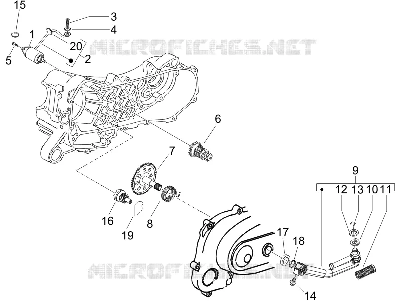 Démarrage - Démarrage électrique PIAGGIO PIAGGIO-SCOOTER 50 LIBERTY 2008  Liberty 4T PTT (D)