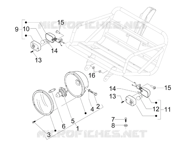 Eclairages avant - Clignotants PIAGGIO PIAGGIO-SCOOTER 50 LIBERTY 2014  Liberty 4T Delivery