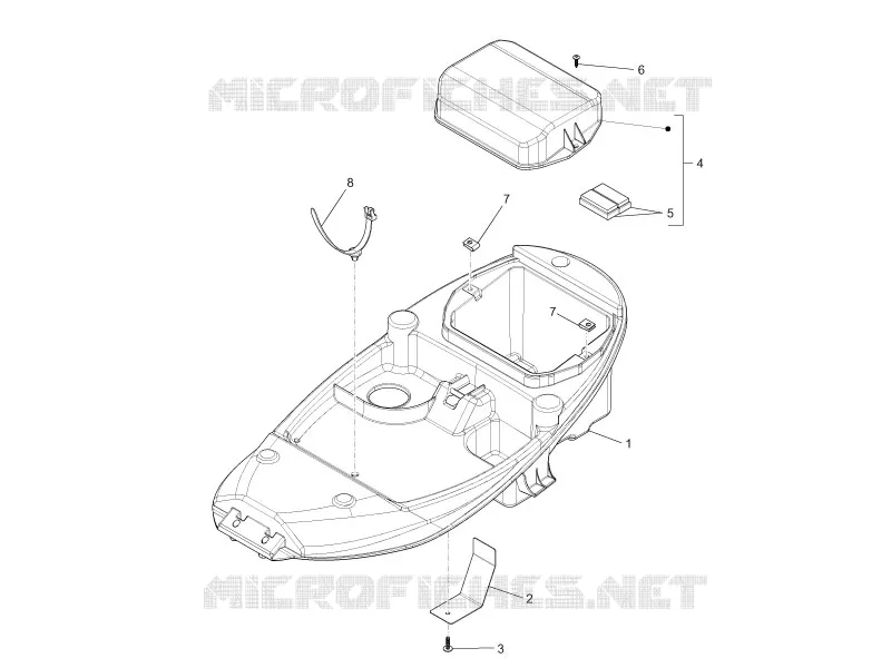 Logement casque - Dessous de selle PIAGGIO PIAGGIO-SCOOTER 50 LIBERTY 2014  Liberty 4T PTT (D)