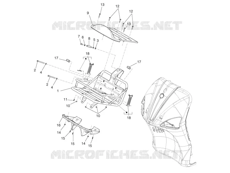 Porte-bagages avant PIAGGIO PIAGGIO-SCOOTER 50 LIBERTY 2013  Liberty 4T PTT (D)
