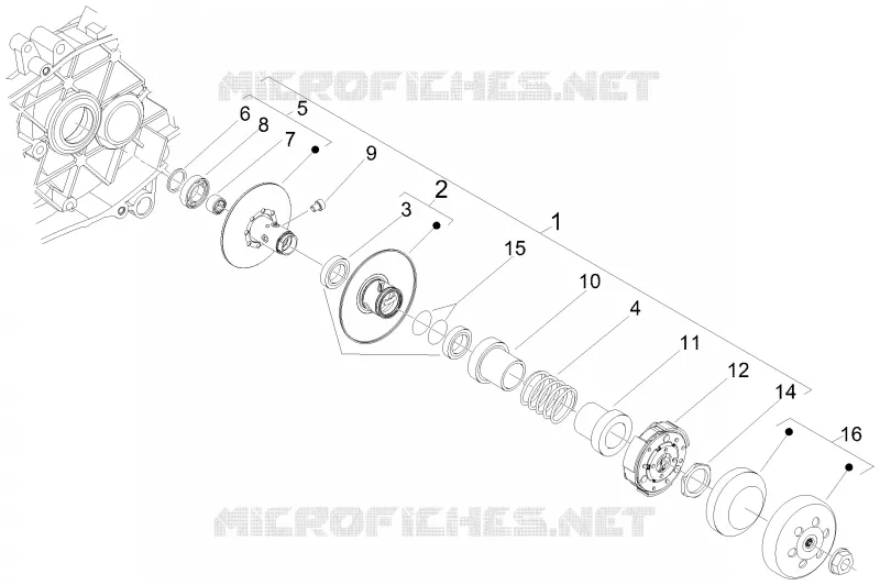 Poulie entrainee PIAGGIO PIAGGIO-SCOOTER 50 LIBERTY 2011  Liberty 4T PTT (D)
