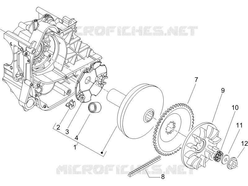 Poulie motrice PIAGGIO PIAGGIO-SCOOTER 50 LIBERTY 2013  Liberty 4T PTT (D)
