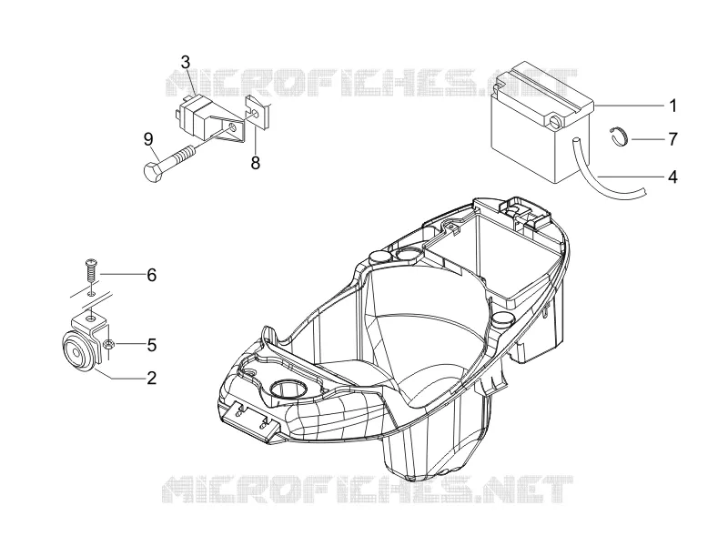 Relais - Batterie - Avertisseur sonore PIAGGIO PIAGGIO-SCOOTER 50 LIBERTY 2013  Liberty 4T PTT (D)