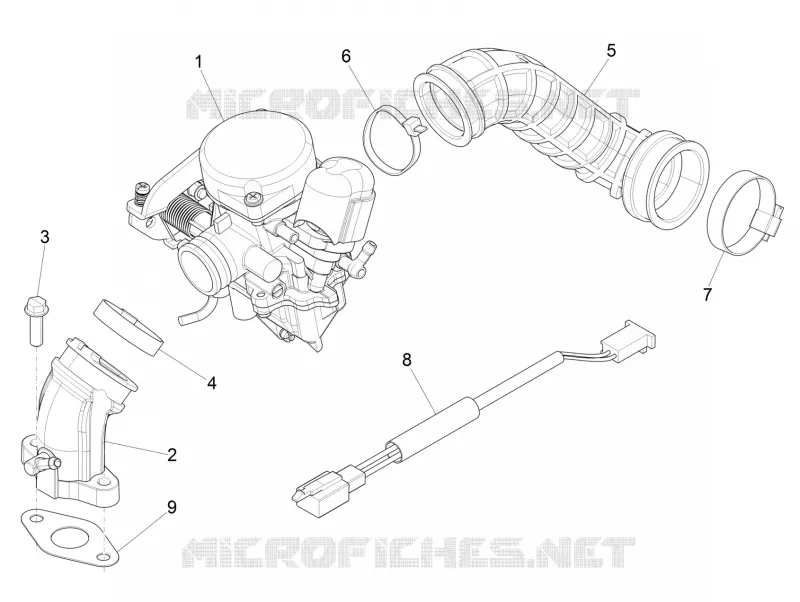 Carburateur complet - Raccord d'admission PIAGGIO PIAGGIO-SCOOTER 50 LIBERTY 2015  Liberty 4T Delivery
